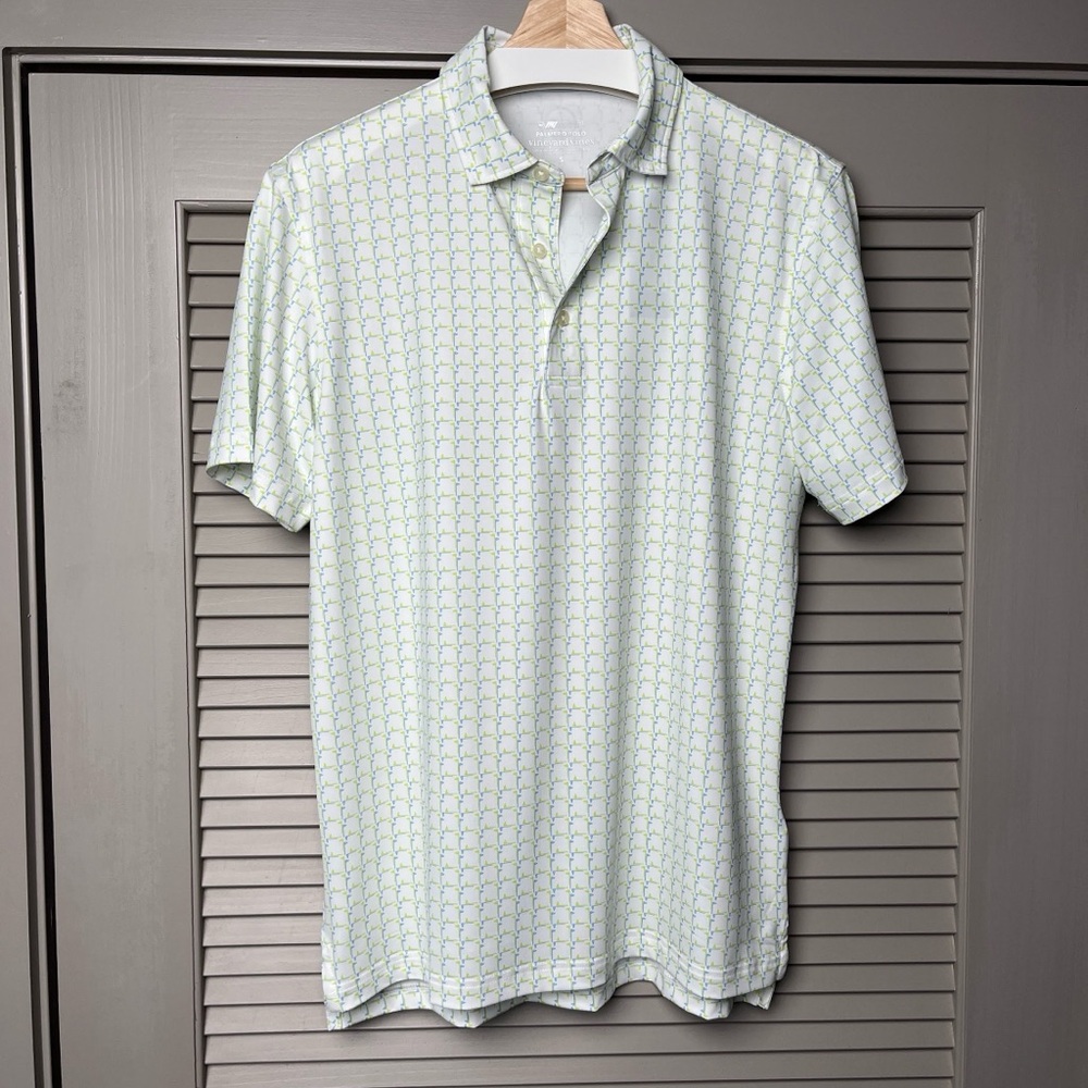 VINYARD VINES Men's Palmero Light Green Polo Shirt NWT SMALL